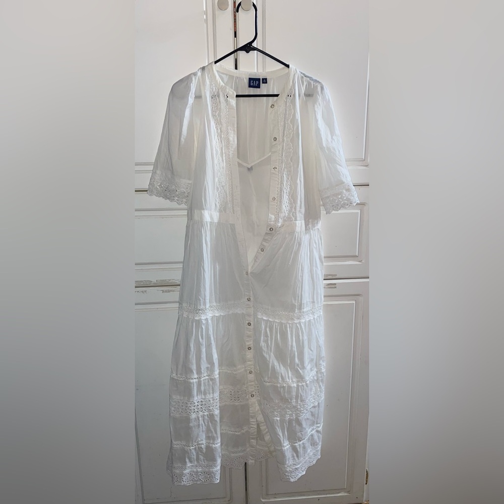 GAP Ivory Lace Maxi Dress
